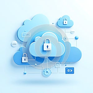 Cloud Computing Network with Padlocks for Data Security