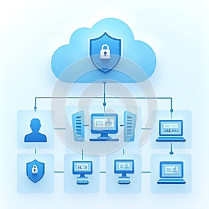 Cloud Computing Network Security Concept with Devices