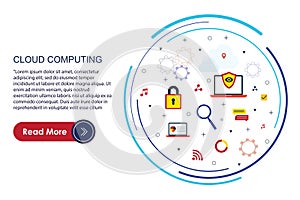 CLOUD COMPUTING vector concept stock