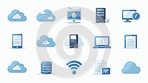 Cloud Computing and Network Technology Icons