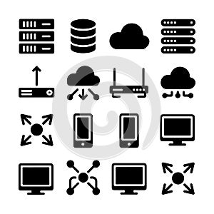 Cloud computing and network technology set server