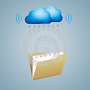 Cloud computing and networking design concept
