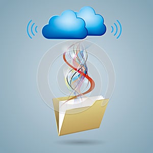 Cloud computing and networking design concept