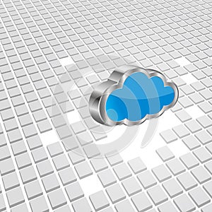 Cloud computing and networking design concept