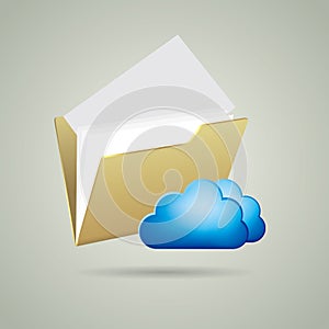 Cloud computing and networking design concept