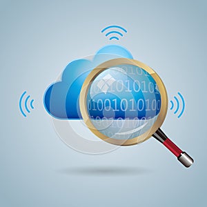 Cloud computing and networking design concept