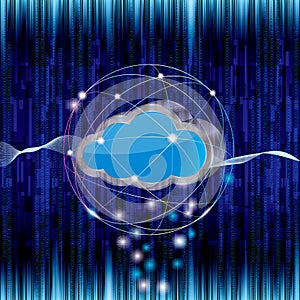 Cloud computing and networking design concept