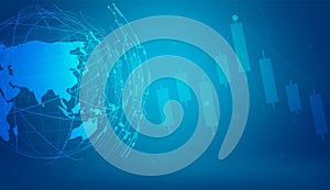 Cloud Computing and Networks Concept Design on a Blue Background