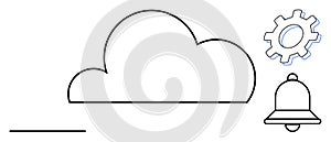Cloud Computing with Notification and Settings Gear for Digital Connectivity