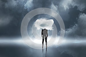 Cloud computing and phishing concept