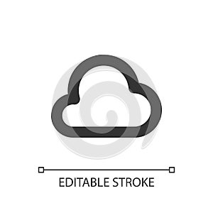 Cloud computing pixel perfect linear ui icon