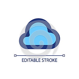 Cloud computing pixel perfect RGB color ui icon