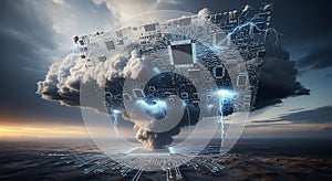 Cloud Computing Power Grid with Digital Lightning