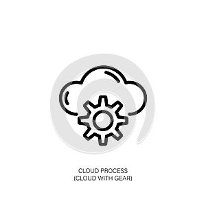 Cloud Computing Process Icon