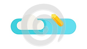 Cloud Computing Progress Bar Icon, vector design Generative AI