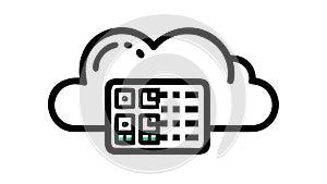 Cloud Computing with QR Code Data Access, vector design Generative AI