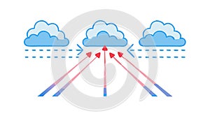 Cloud Computing with Remote Servers and Data Synchronization, vector design Generative AI