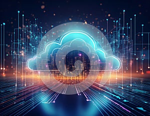 Cloud Computing with Secure Data Transfer, Cybersecurity, and Advanced Network Technology