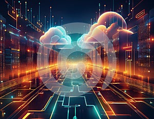 Cloud Computing with Secure Data Transfer, Cybersecurity, and Advanced Network Technology