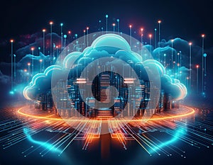 Cloud Computing with Secure Data Transfer, Cybersecurity, and Advanced Network Technology