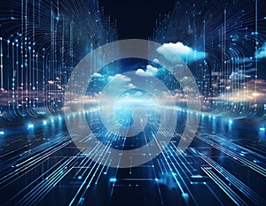 Cloud Computing with Secure Data Transfer, Cybersecurity, and Advanced Network Technology