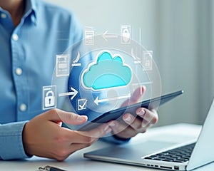 Cloud Computing: Secure Data Transfer on a Tablet