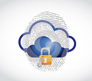 cloud computing secure technology concept