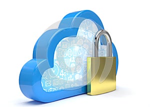 Cloud computing, security concept
