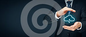 Cloud computing security concept