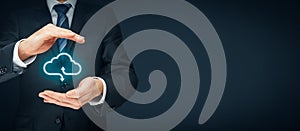 Cloud computing security concept