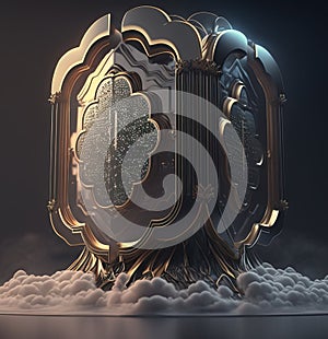 Cloud Computing Security Concept. Generative AI