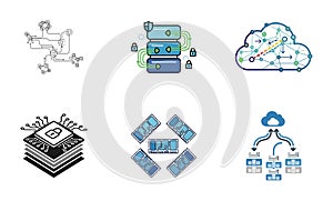 Cloud computing security and data storage infographic