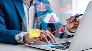 Cloud computing security network with data protection