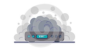 Cloud Computing Server Icon, Data Storage, Network Services, vector design Generative AI