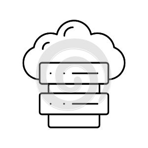 Cloud computing server Isolated Vector icon which can easily modify or edit