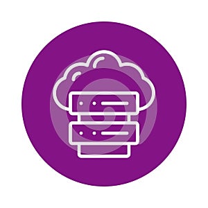 Cloud computing server Isolated Vector icon which can easily modify or edit