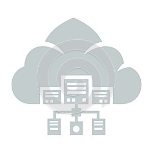 Cloud Computing Server Network Icon