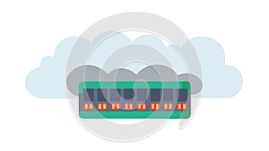 Cloud Computing Server Racks Icon. Data Digital Storage, vector design Generative AI