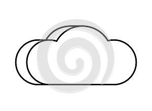 Cloud computing server technology icon