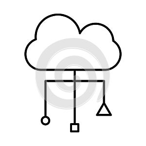 Cloud computing server technology icon