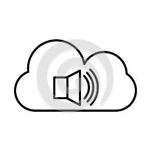 Cloud computing server technology icon