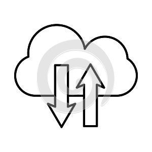 Cloud computing server technology icon