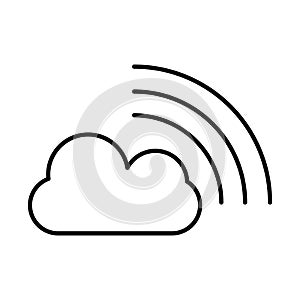 Cloud computing server technology icon