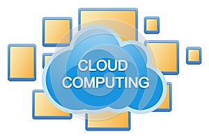 Cloud, computing, service illustration.