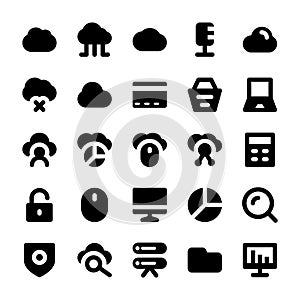 Cloud Computing Solid Icons 1