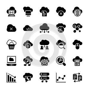 Cloud Computing Solid Icons 1