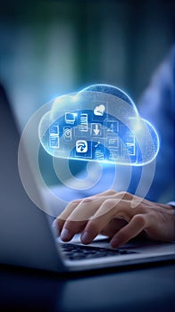 Cloud computing solutions, seamless data access and management through laptop technology