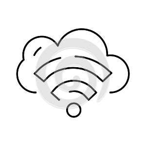 Cloud computing storing wireless data and network connection
