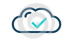 Cloud Computing Success and Data Synchronization, vector design Generative AI