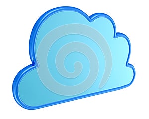 Cloud computing symbol - 3d render